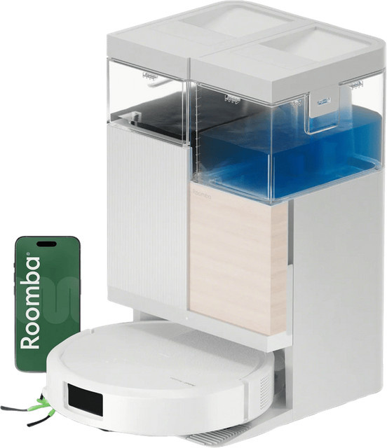 iRobot Roomba Combo Plus 575 Saugroboter mit Laser-Navigation und Selbstreinigungsstation in Weiß - Bild 1