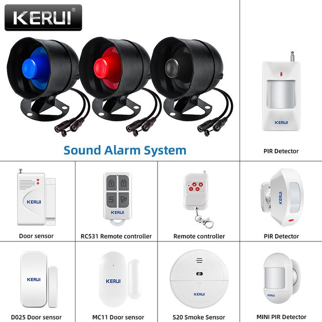 KERUI Smart Home Security Alarm System mit 120dB Sirene, WIFI und Tuya App, inklusive Bewegungsmelder und Türsensor - Bild 1
