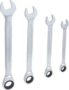 KS Tools GEARplus Ratschenringmaulschlüssel-Satz aus Chrom-Vanadium, 4-teilig, Silber, 24-32mm - Bild 1