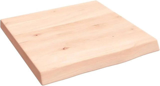 vidaXL Waschtischplatte aus Massivholz in Braun und Beige, B/T/H: 40 x 40 x 4 cm - Bild 1