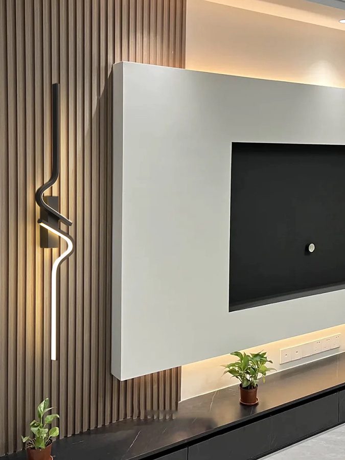 ASCELINA Moderne Minimalistische LED Wandleuchte mit integriertem LED Streifen für Schlafzimmer und Wohnzimmer - Bild 5