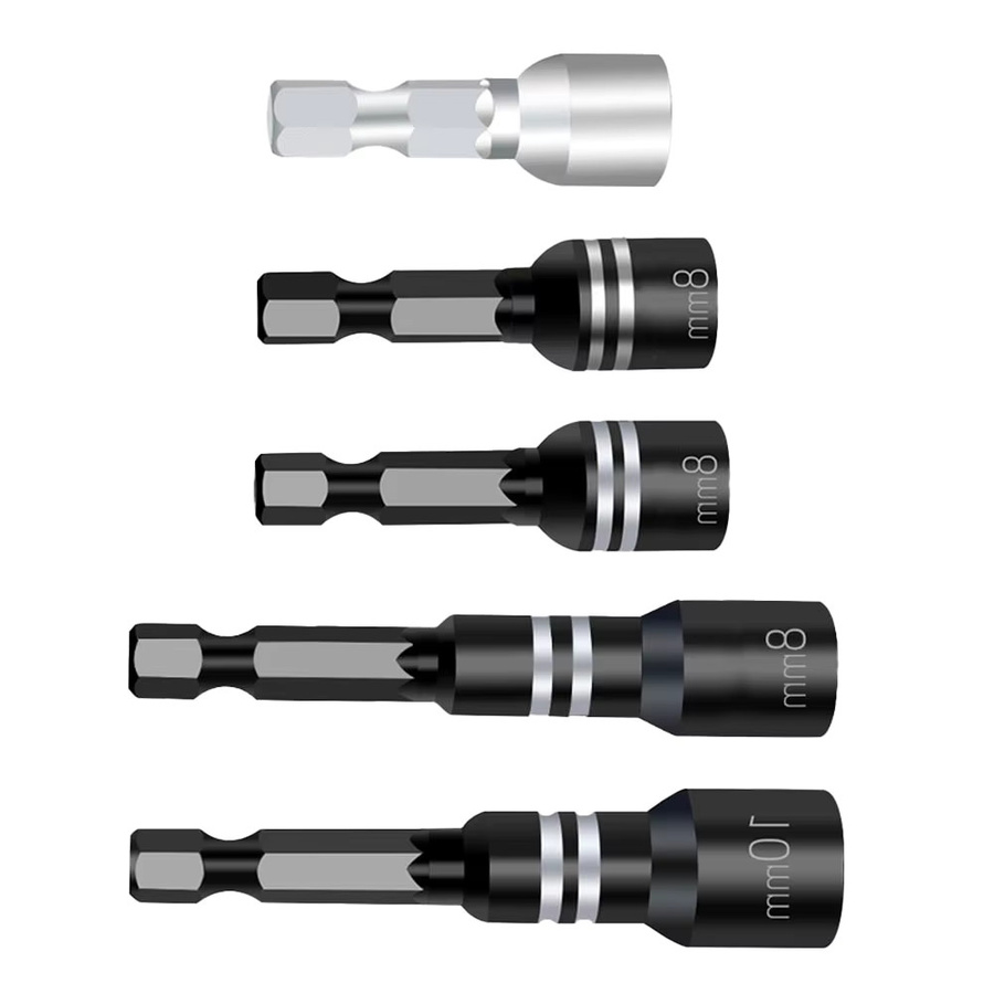 DAZZLEEX Magnetische Mutter Schraubendreher Buchse Bit Set mit 8mm Hex Schaft für Bohrmaschinen - Bild 2