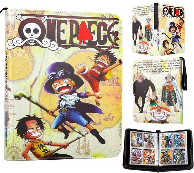 Yiran Toy One Piece Fotoalbum Kartenordner mit Reißverschluss für 400 Karten in Multicolour - Bild 1