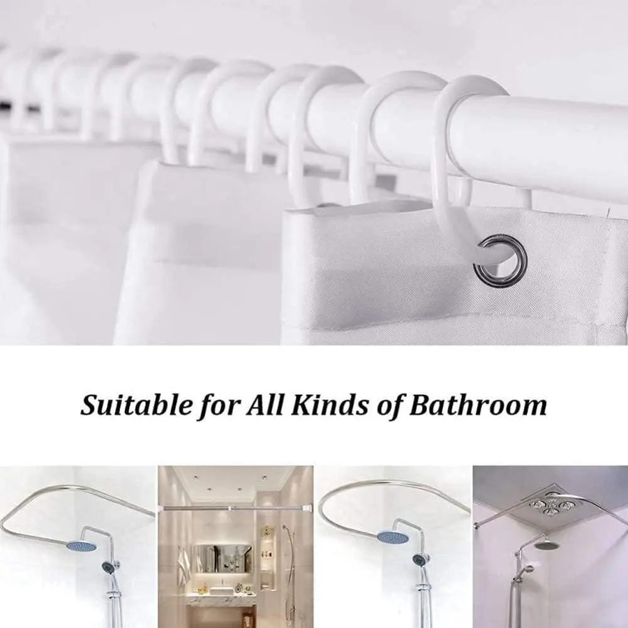 Royal Crown Duschvorhang aus Polyester, wasserdicht und schnelltrocknend, B: 180 cm, H: 240 cm - Bild 2