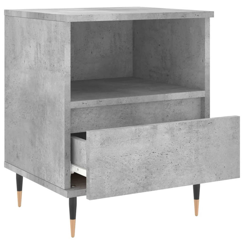 Vidaxl Nachttische 2er Set in Grau im modernen Design aus Beton und Metall, B/T/H: 40 x 35 x 50 cm - Bild 5
