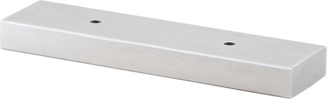 Simausrom Möbelfuß aus Edelstahl in Silber, gebürstet, Breite: 40 mm, Länge: 100 mm - Bild 1