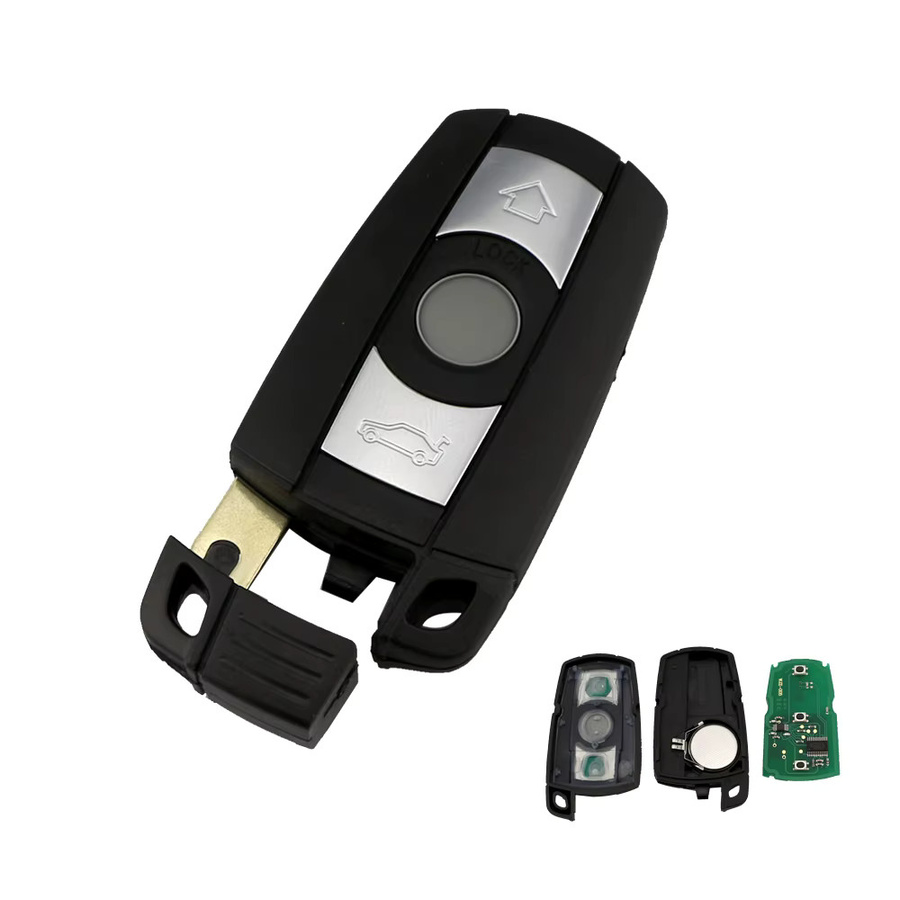 YIQIXIN Fernbedienung Auto Schlüssel in Schwarz für BMW 1/3/5/7 Serie, X1, X5, X6, E60, E61, E70, E71, E87, E90, Z4 mit CAS3 ID46 PCF7945 Chip (315 MHz, 433 MHz, 868 MHz) - Bild 2