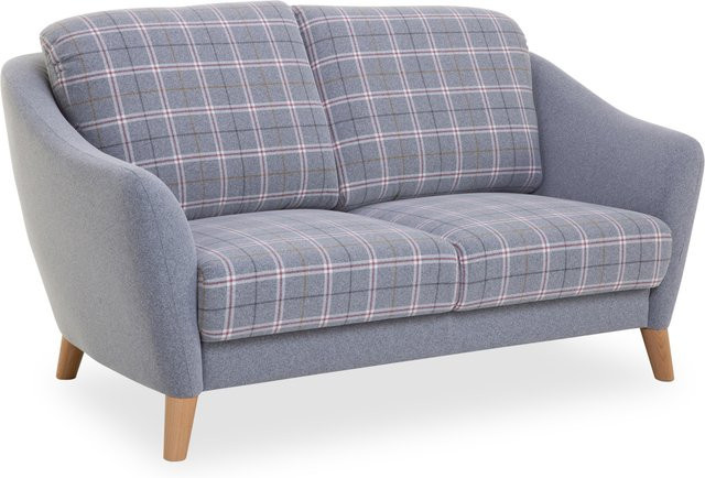 Rolf Weber 2 Sitzer Sofa SAARLUIS in Multicolour mit Stoffbezug und Eiche massiv B/T/H: 162 x 91 x 76 cm - Bild 1