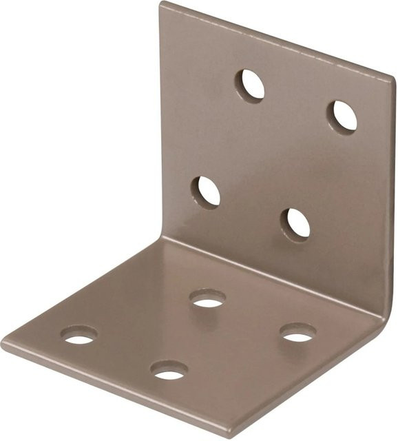 GAH Alberts Duravis Winkelverbinder aus Stahl in Perlbeige, Duplexbeschichtet, B/T/H: 4 x 4 x 4 cm - Bild 1