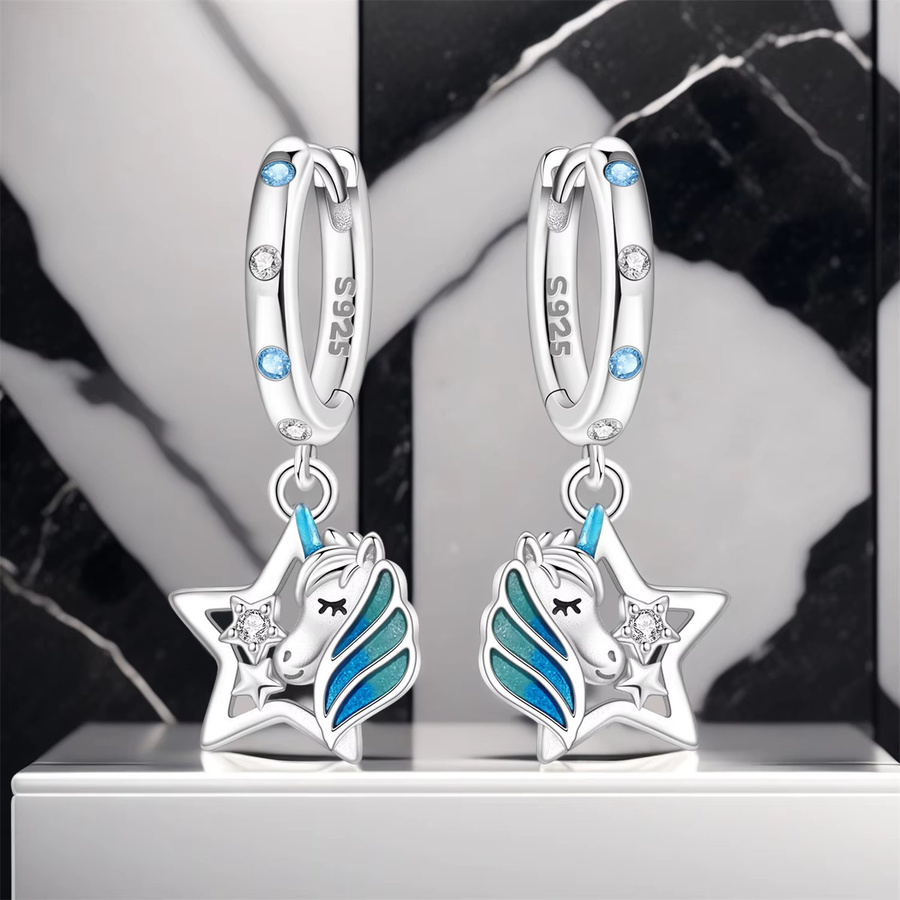 PANPOKI Tropfenohrringe 925 Silber, Zirkonia, Damen - Bild 4
