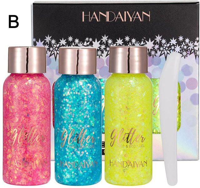 i-Beautiful Glitzer-Lidschatten-Pailletten Set, Schimmernd, Unisex - Bild 1