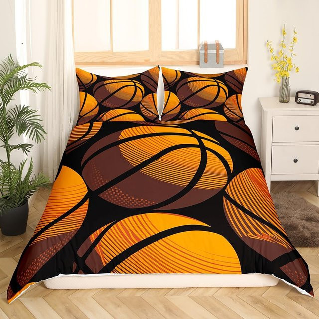 Basketball Bettwäsche Set Binchi Outdoor Product mit Motiv in Blau Rot Grün Batik, B/H: 135 x 200 cm - Bild 1