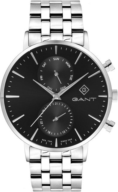 Gant Herrenuhr Park Hill Day-Date II, Quarz, Edelstahl, 44 mm, Silber - Bild 1