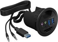 ICY BOX IB-HUB1404A Multiport USB-C Hub mit 3 Ports USB 3.2 Gen 2, USB-A und 3,5 mm Klinke, Schwarz - Bild 1
