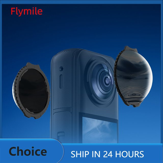 BRDRC ND-Objektivfilter Set ND16 ND32 ND64 für Insta360 X5 Action Camera mit Schnellverschluss-Objektivdeckel in Schwarz - Bild 1