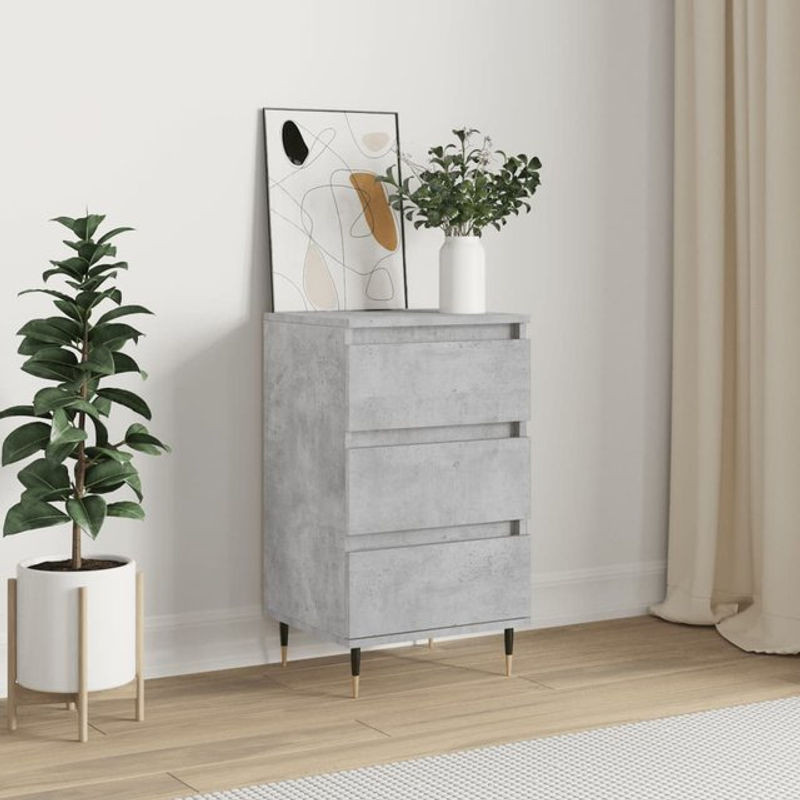 Vidaxl Kommode Modern in Grau aus Holzwerkstoff und Metall, B/T/H: 40 x 35 x 70 cm - Bild 1