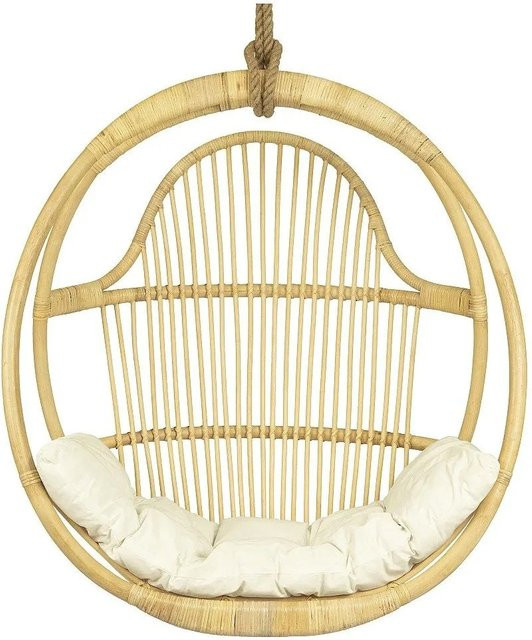 Vente-unique Brianna Sessel aus Natur-Rattan mit gerader Rückenlehne in Beige, Höhe: 95 cm - Bild 1