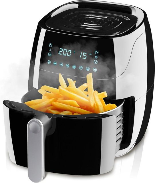 tectake Heißluftfritteuse Yaiza Schwarz mit 4,3 l Volumen, Digitaldisplay und Timer - Bild 3