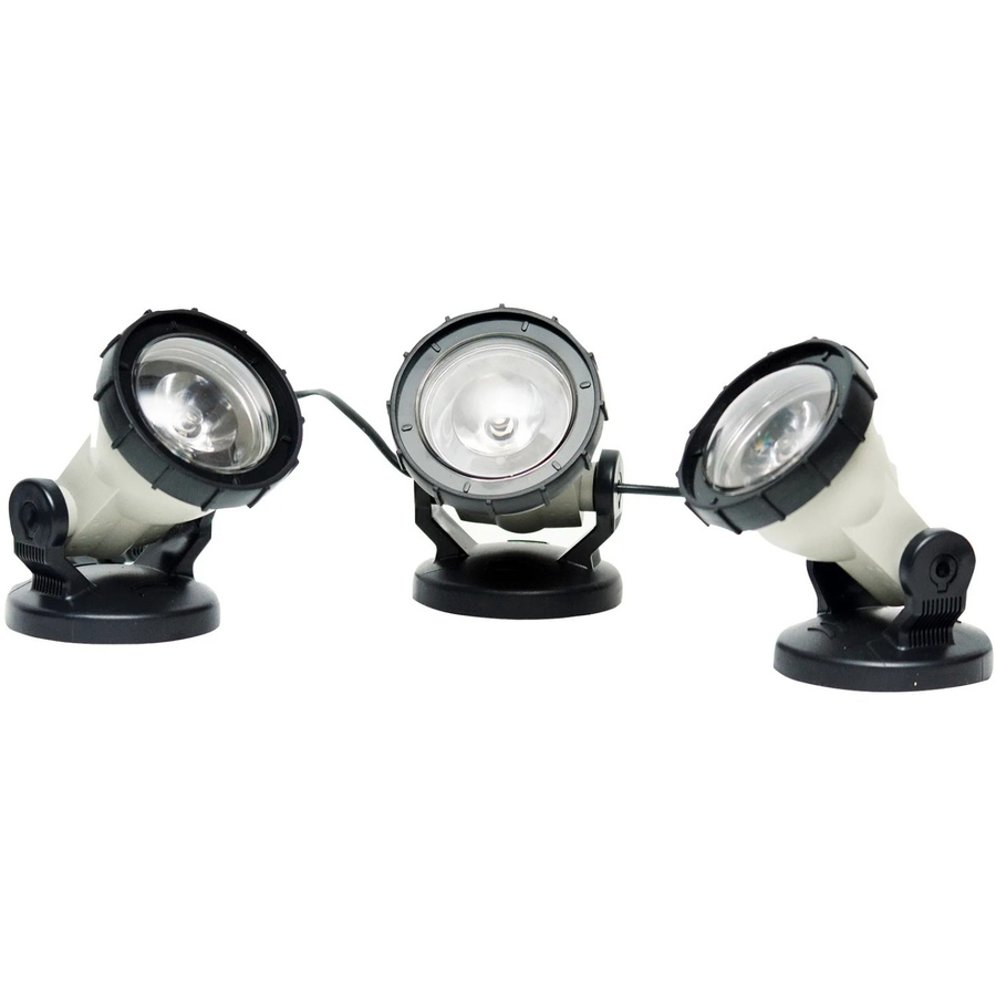 Heissner LED-Teich und Gartenlicht 3er Set in Warmweiß zur Unterwasserbeleuchtung mit Erdspieß - Bild 2