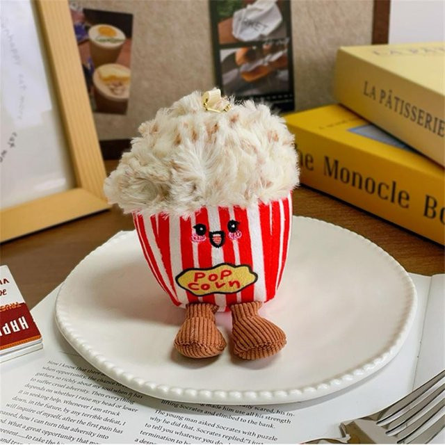 Yiran toy Popcorn Essenspuppe, Plüsch, weiß, ab 14 Jahren - Bild 1