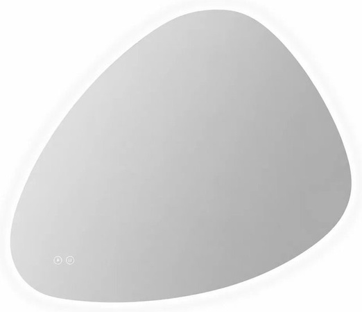 Euroshowers LED Badspiegel Silber mit Touch-Schalter und Antibeschlag IP44 B: 85 cm, H: 75 cm