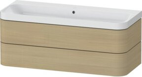 Duravit Möbelwaschtisch Happy D.2 Plus mit 2 Schubladen und ohne Höhenlift in Medizinisches Eiweiß, Breite: 117,5 cm, Tiefe: 49 cm - Bild 1