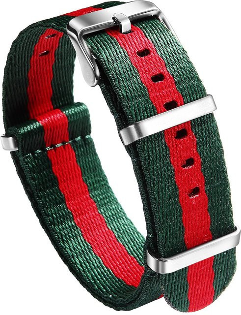 FashionFlair Uhrenarmband Twill-Nylon, Mehrfarben, Unisex, 20mm - Bild 1