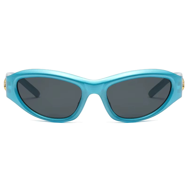 BYLEN Sonnenbrille Cat Eye, Vollrand, Kunststoff, Turquoise, Unisex - Bild 2