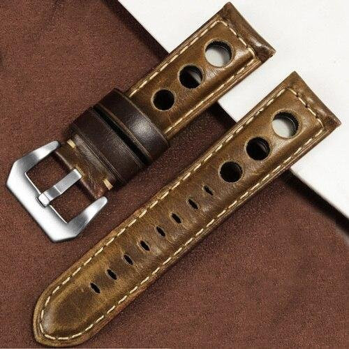 Uhrenarmband Leder, Schwarz, Unisex - Bild 1