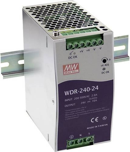 Mean Well MW WDR-240-48 Hutschienen-Netzteil mit 48 V/DC, 5A und 240W - Bild 1