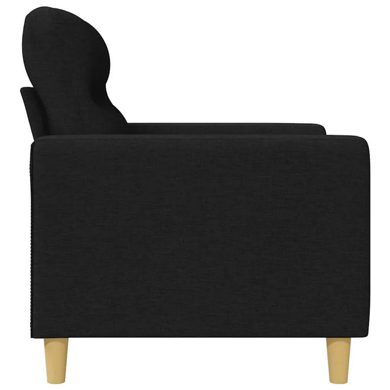 Modern Sessel von Vidaxl in Schwarz mit Stoffbezug und Metallgestell, Breite: 60 cm - Bild 6