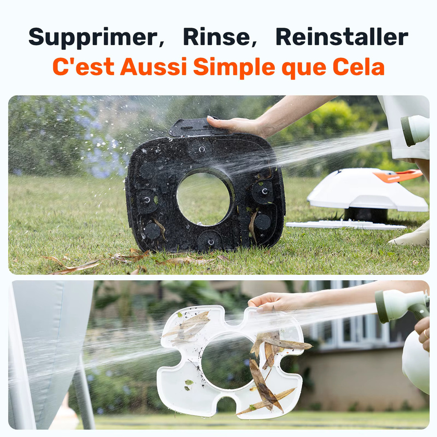 GOSVOR Kabelloser Roboter-Poolreiniger für Aufstellpools in Weiß mit Akkubetrieb und automatischer Rückkehrfunktion - Bild 6