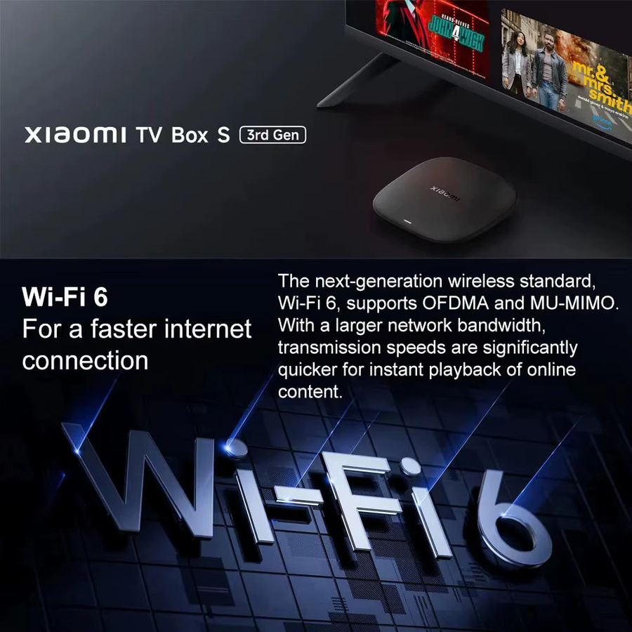 Xiaomi Mi TV Box S 3rd Generation Globale Version Smart Media Control mit 4K UHD, Google TV, Google Assistant, Bluetooth 5.2 und Wi-Fi 6 in Schwarz - Bild 2