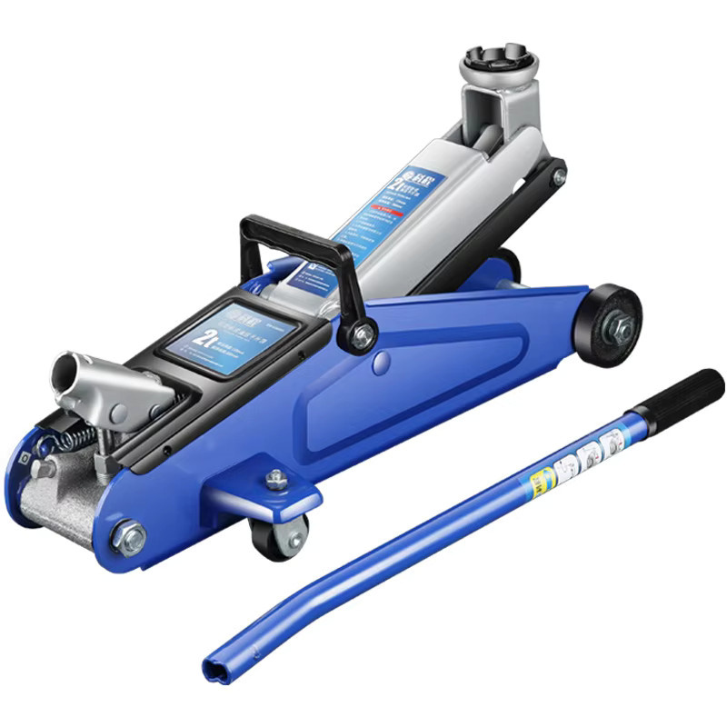 Hydraulischer Wagenheber in Blau, tragbares Auto-Rettungswerkzeug mit niedrigem Profil für schnelles Heben und Notfallwechsel - Bild 2