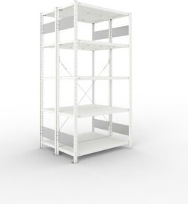 Meta Steckregal S3 CLIP 150 DGR mit 10 Böden, Farbe: Lichtgrau, B/T/H: 200 x 100 x 40 cm - Bild 1