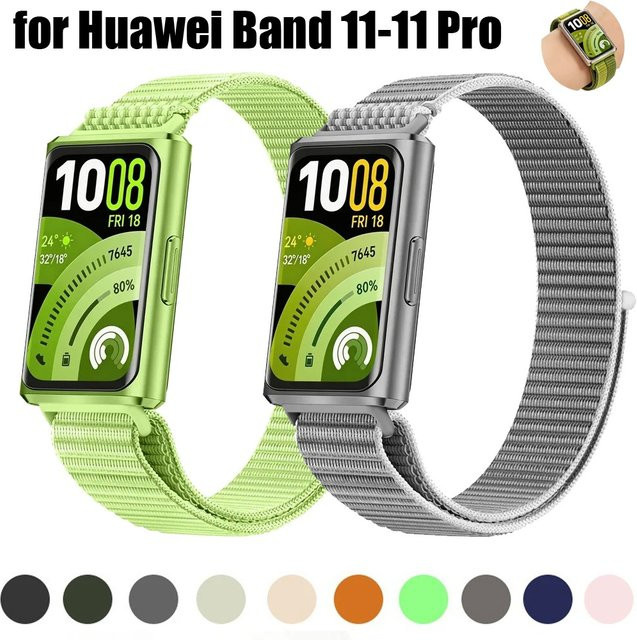 Uhrenarmband Nylon-Schlaufenarmband für Huawei Band 11 Pro, Textil/NATO - Bild 1