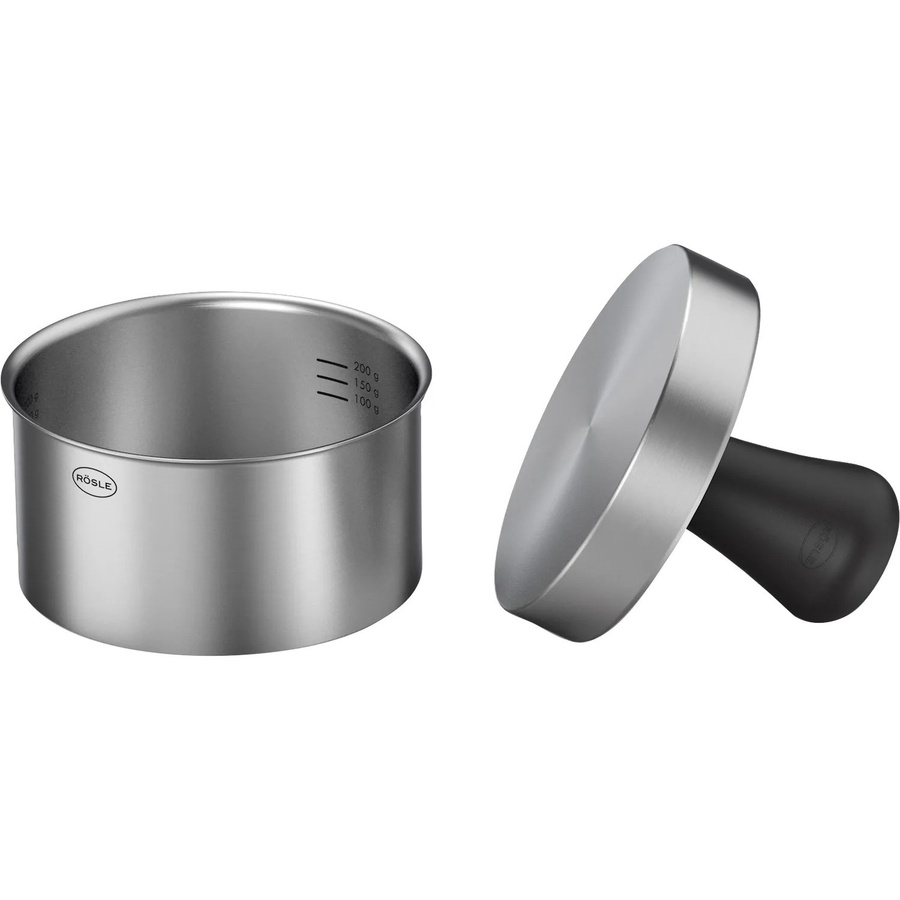 Rösle Burgerpresse Pro aus Edelstahl in Silber, Durchmesser: 11 cm - Bild 2
