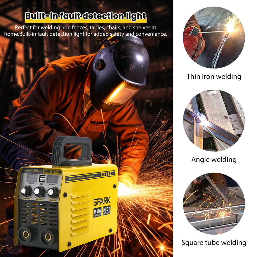 Betuyoo MMA-250 Inverter-Schweißgerät in Gelb, tragbare 220V ARC-Schweißmaschine mit Doppel-Display und Doppel-USB-Anschlüssen für Heim- und DIY-Einsatz - Bild 3