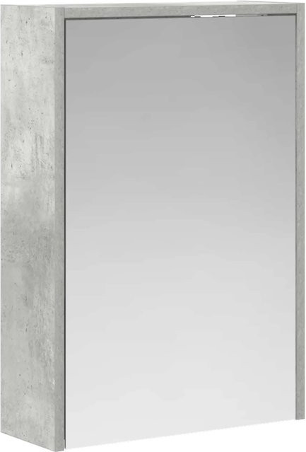 vidaXL Badezimmerspiegelschrank modern in Betongrau mit Spiegeltür und Regalfächern, B/T/H: 43 x 16 x 62,5 cm - Bild 1