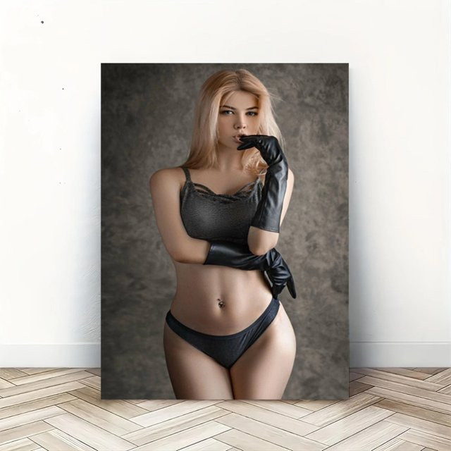 CIFBUY Aluminiumdruck Metall-Wandkunst mit glamourösem blondem Fotoposter in Multicolour - Bild 1