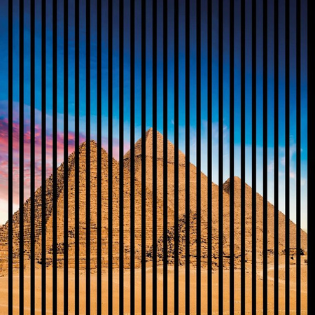 FN Acustico Akustikplatte Pyramiden in Bunt aus PET und MDF, B/H/T: 113,3 x 19 x 119,5 cm