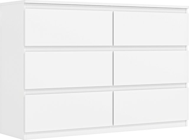 HOMCOM Sideboard Kommode mit 3 Soft-Close-Schubladen, modern, Weiß, B/T/H: 112 x 34 x 75 cm - Bild 1