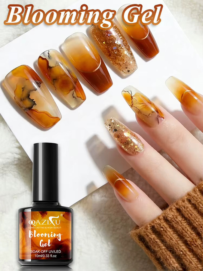 QAZIXU Blooming Gel Nagellack, Klar, Glänzend - Bild 5