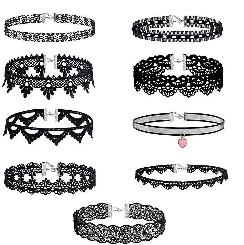 Halskette Vintage, Perle, Schwarz, Damen - Bild 2