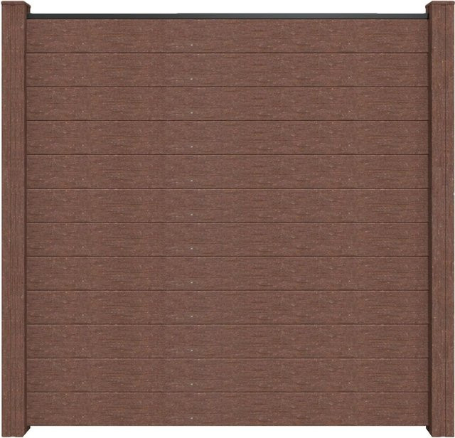 GroJa Steckzaun Solid Quadratisch in Terra, B/H: 180 x 180 cm, Tiefe: 1,9 cm - Bild 1