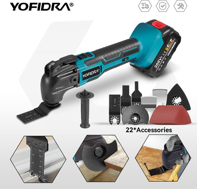 YOFIDRA Oszillierendes Multifunktionswerkzeug Elektrische Säge und Schneidemaschine kompatibel mit Makita 21V Akku - Bild 1