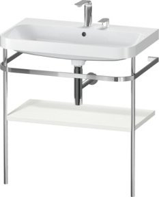 Duravit Möbelwaschtisch-Kombi Happy D.2 Plus in Weiß matt mit Konsole und 2 Schubladen, B/T: 77,5 x 49 cm - Bild 1