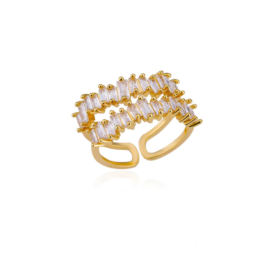 HPTOTMG Ring, Edelstahl, Gold, Zirkonia, Damen - Bild 2