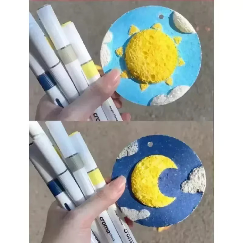 3D Magie Leinwand Schwamm für Kinder DIY Kunst Zeichnen mit buntem Malpapier - Bild 4