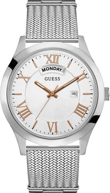 Guess Armbanduhr, Quarz, Edelstahl, Silber, 44 mm, Herren - Bild 1